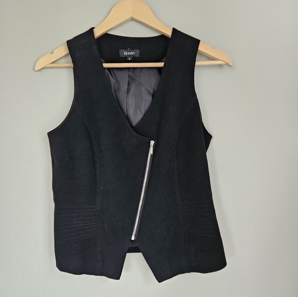 idao Jackets & Blazers - Vintage IDAO sleeveless black vest with zipper